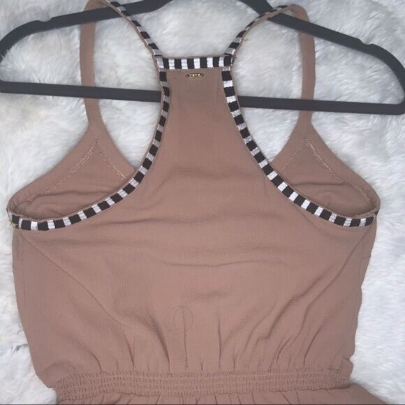 Sz Small Pink Nude Halter Top with Sequins/Stripes - Picture 8 of 15